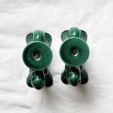 Pair of ceramic candlesticks