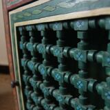 Hand painted wooden bedside table