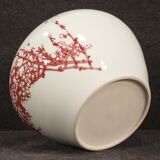 Chinese vase in painted ceramic with flowers and animals