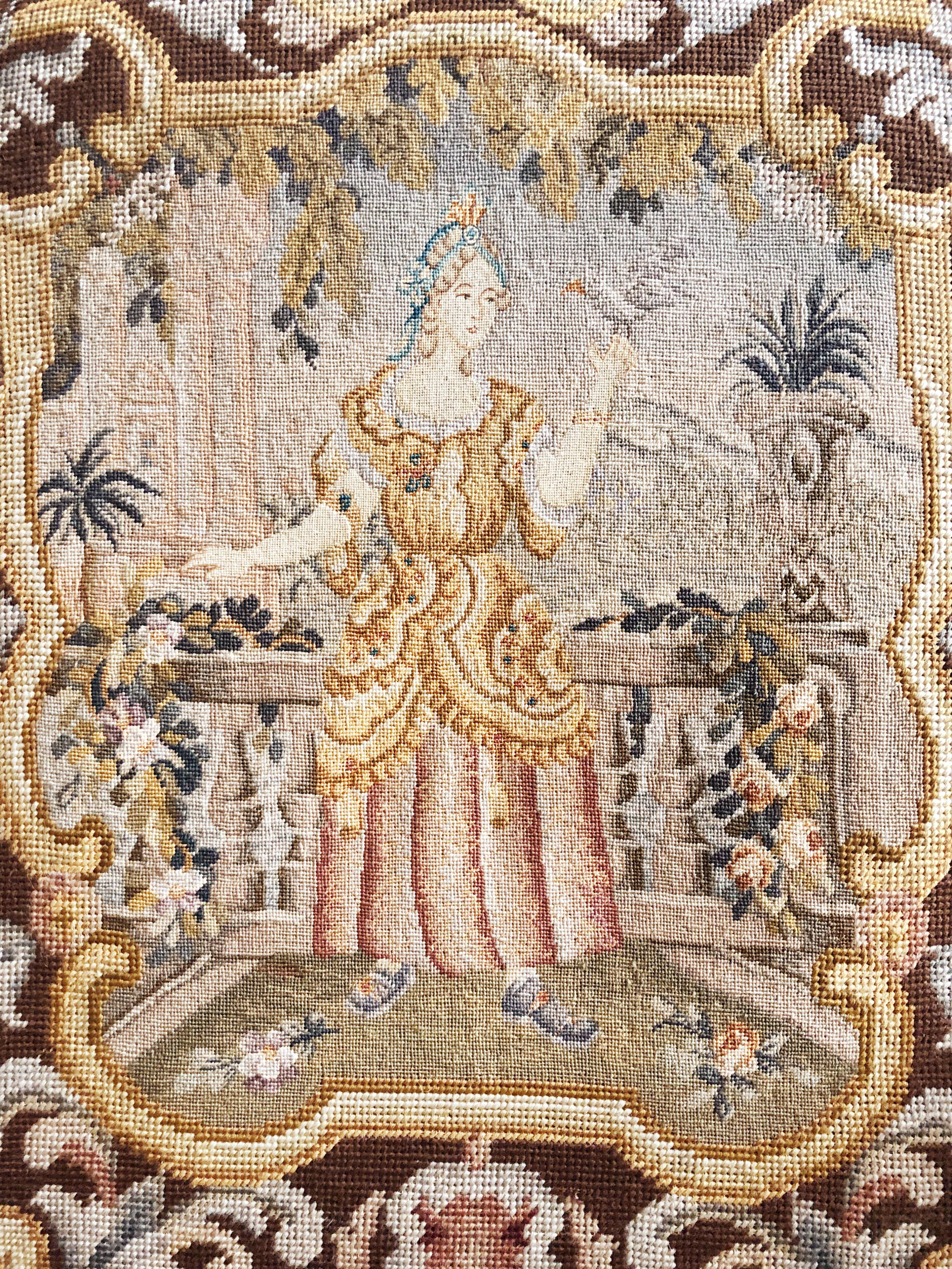 Armchair with high back called Dutch style neo-Louis XIII