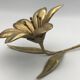 Vintage flower ashtray in solid gold-plated brass with six removable petals from the 60s/70s