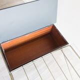 Glass and metal coffee table