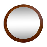 Vintage round mirror Scandi 1960-1980's teak
