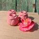 Ceramic pink flower candlestick
