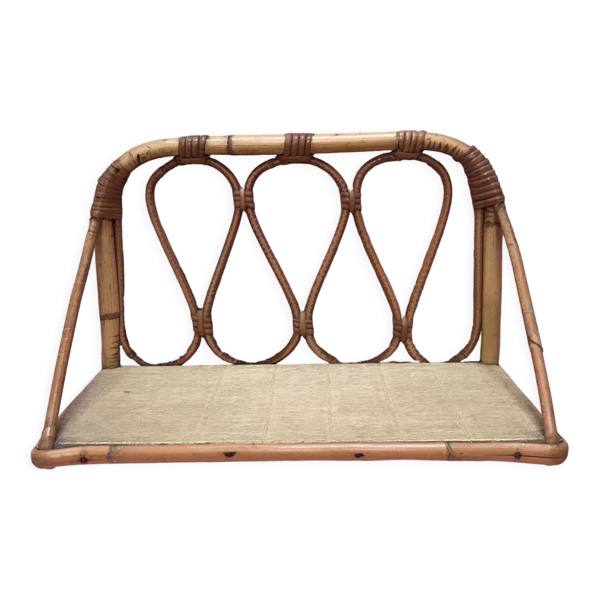 Vintage rattan shelf