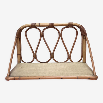 Vintage rattan shelf