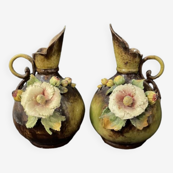 Pair of jugs – Impressionist ceramic – Art Nouveau