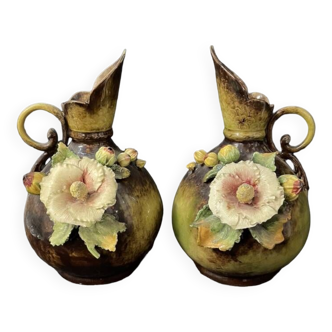 Pair of jugs – Impressionist ceramic – Art Nouveau