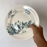 Assiettes plates en terre de fer Longwy "Mignon"