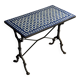 Table d'appoint en mosaïque et fonte