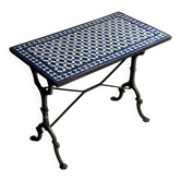 Table d'appoint en mosaïque et fonte