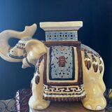 Elephant plant pot ceramic 1970s - xl - blue -