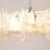 Frosted glass star chandelier J.T. Kalmar Vienna, Austria, 1960s