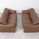 Set of Cassina Maralunga 2 seaters in mocca leather