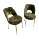 Ensemble de 2 chaises moumoute pieds dorés
