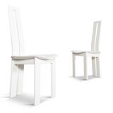 Set de 4 chaises de salon en cuir blanc par Pietro Costantini 1970s