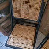 2 chaises pliantes en cannage