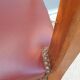 Set 6 chairs style Louis XIII VINTAGE 1980 Oak and Burgundy red leather