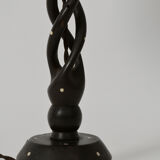 Turned wood twist lamp, 1960s.