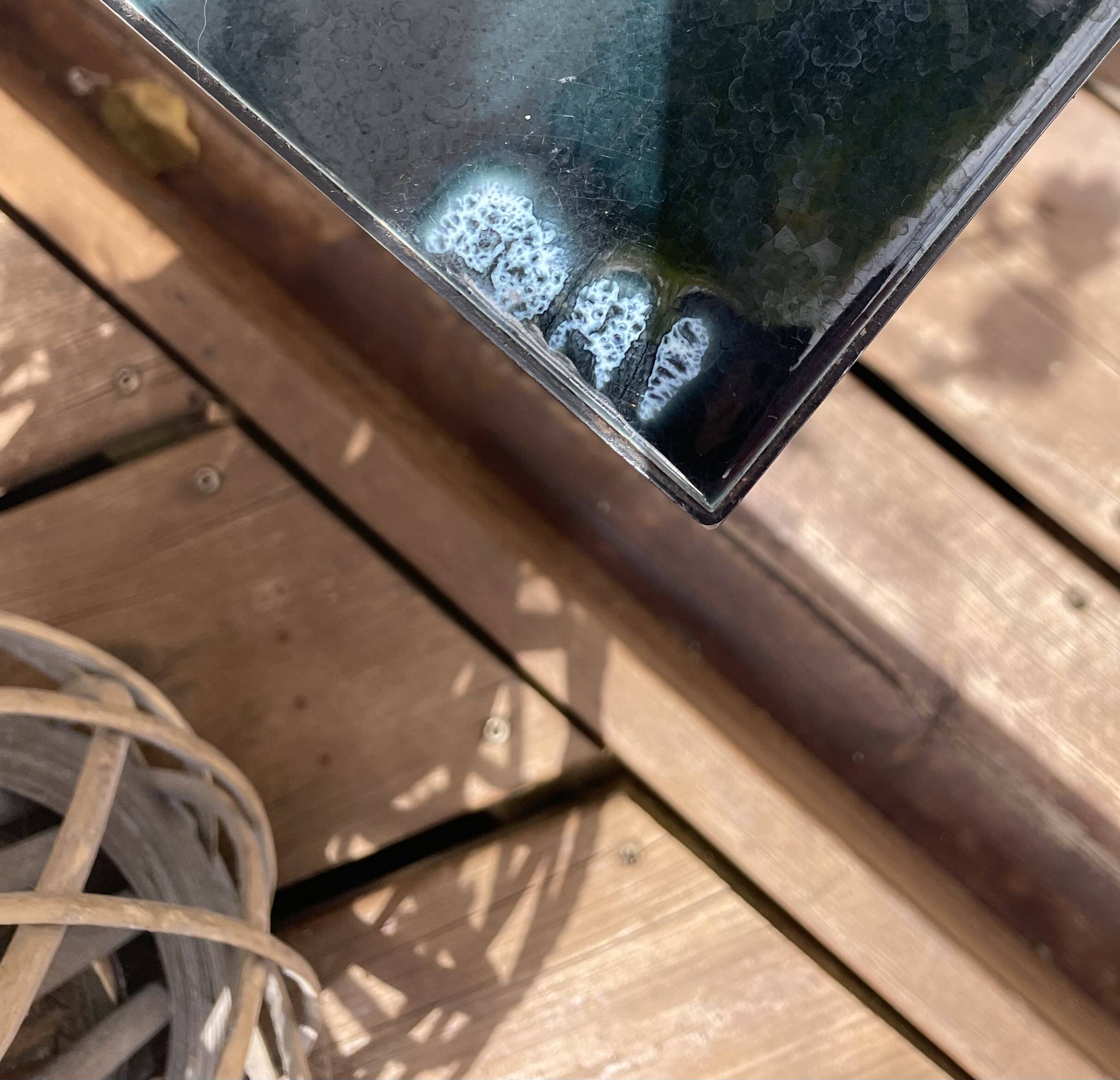 Coffee table with ceramic tile top