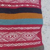 Traditional ethnic carpet multicolored in pure wool 110x60cm