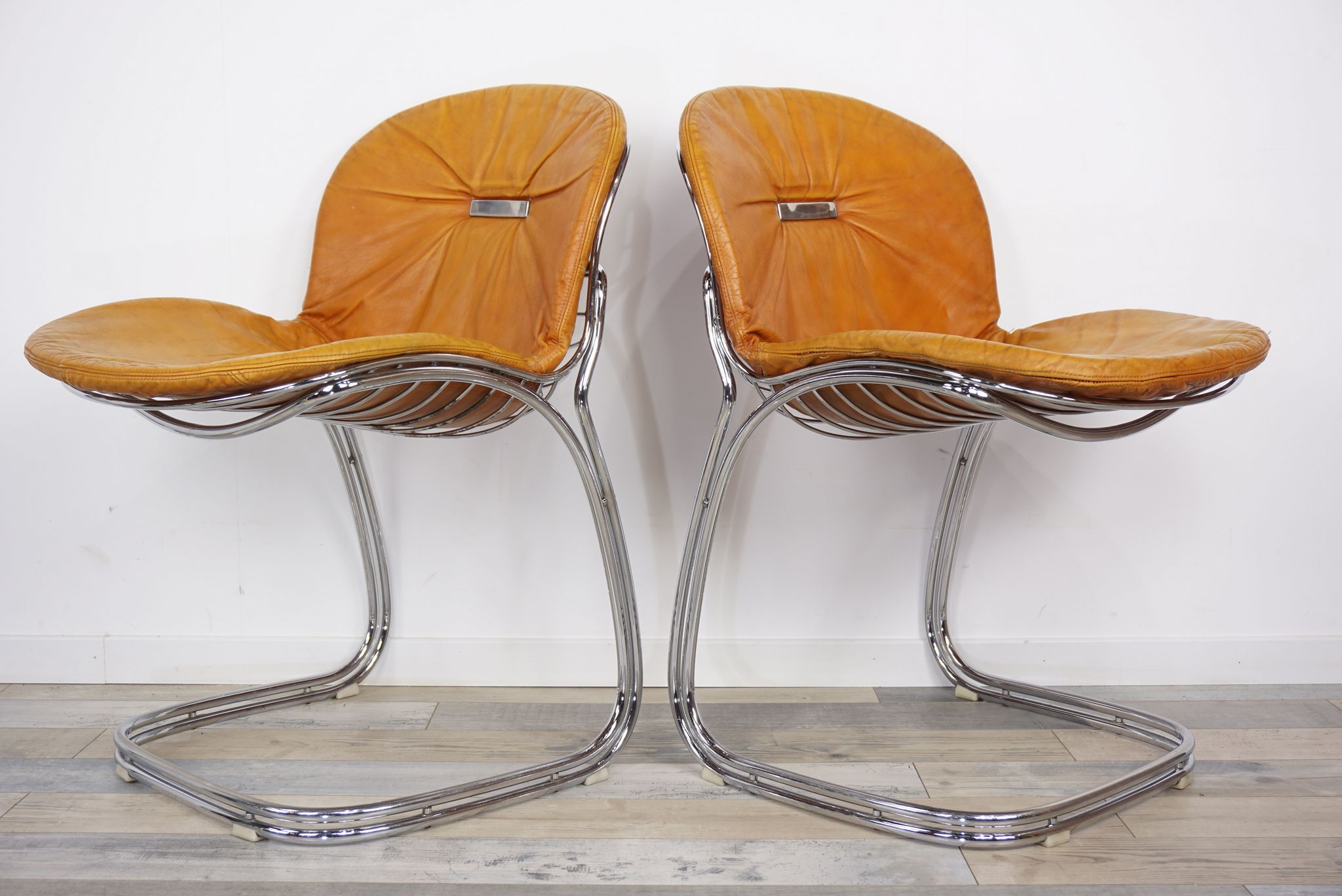Set of 4 chairs Sabrina Italian design of the 1970s Gastone Rinaldi