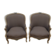 Paire de bergères de style Louis XV