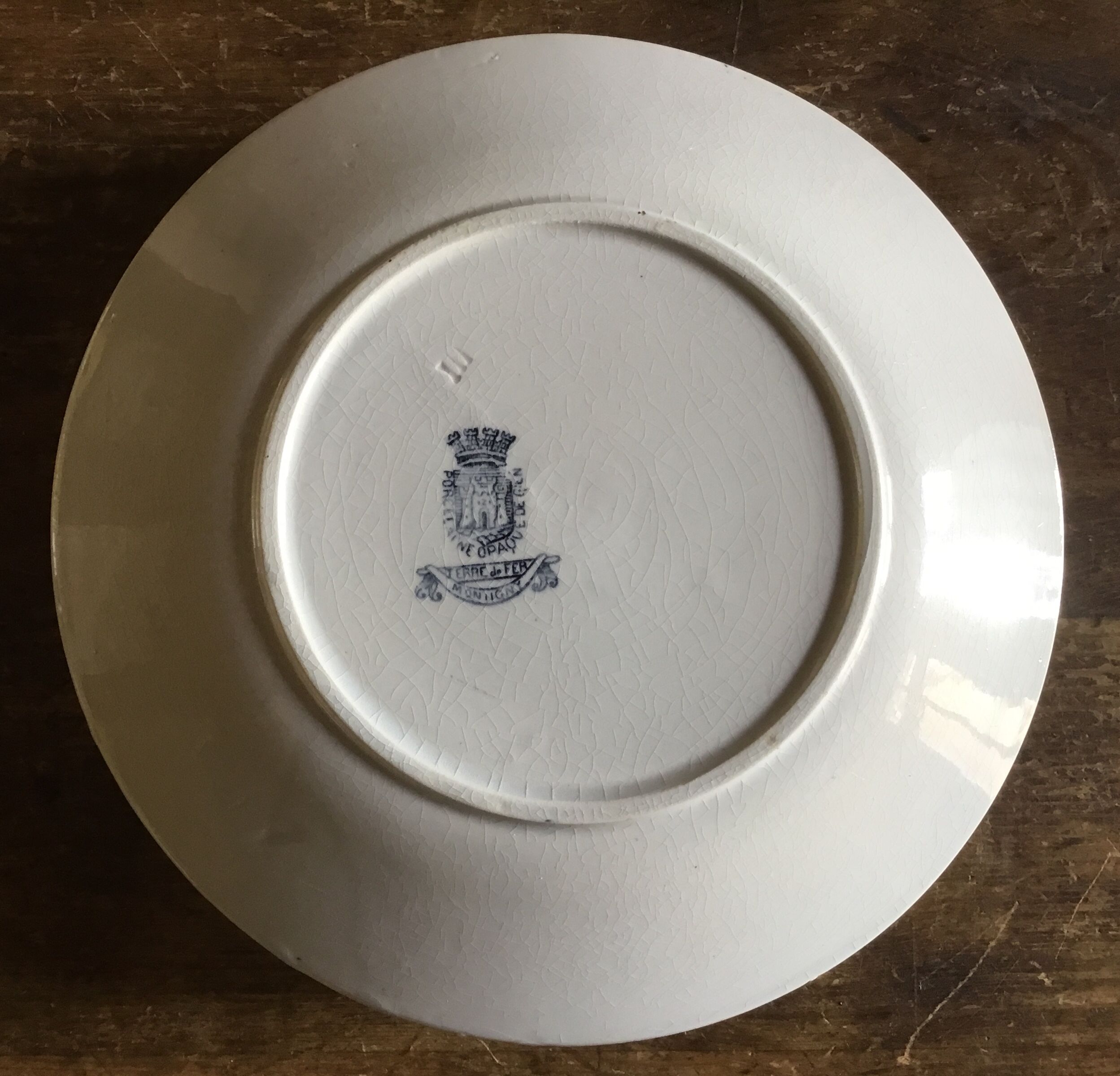 6 plates Earth iron "Montigny.