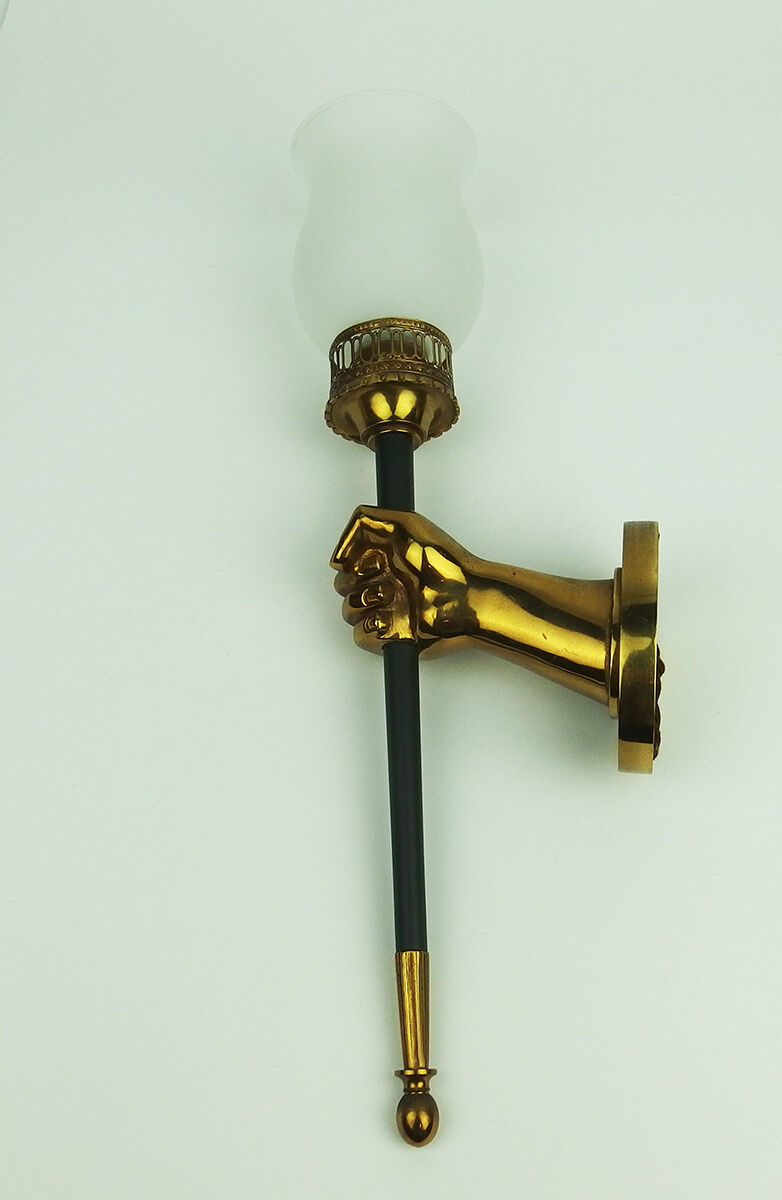 Pair of torch sconces