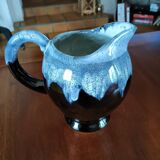 Flamed stoneware pitcher