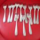 12 Cake forks in silver metal. Ercuis.