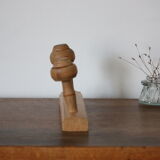 Light wood coat holder 2 patères