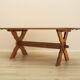 Solid oak dining table by Henning Kjærnulf, Denmark, 1960s