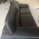 Roche Bobois black leather sofa