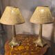Paire de lampes en régule doré, 1960