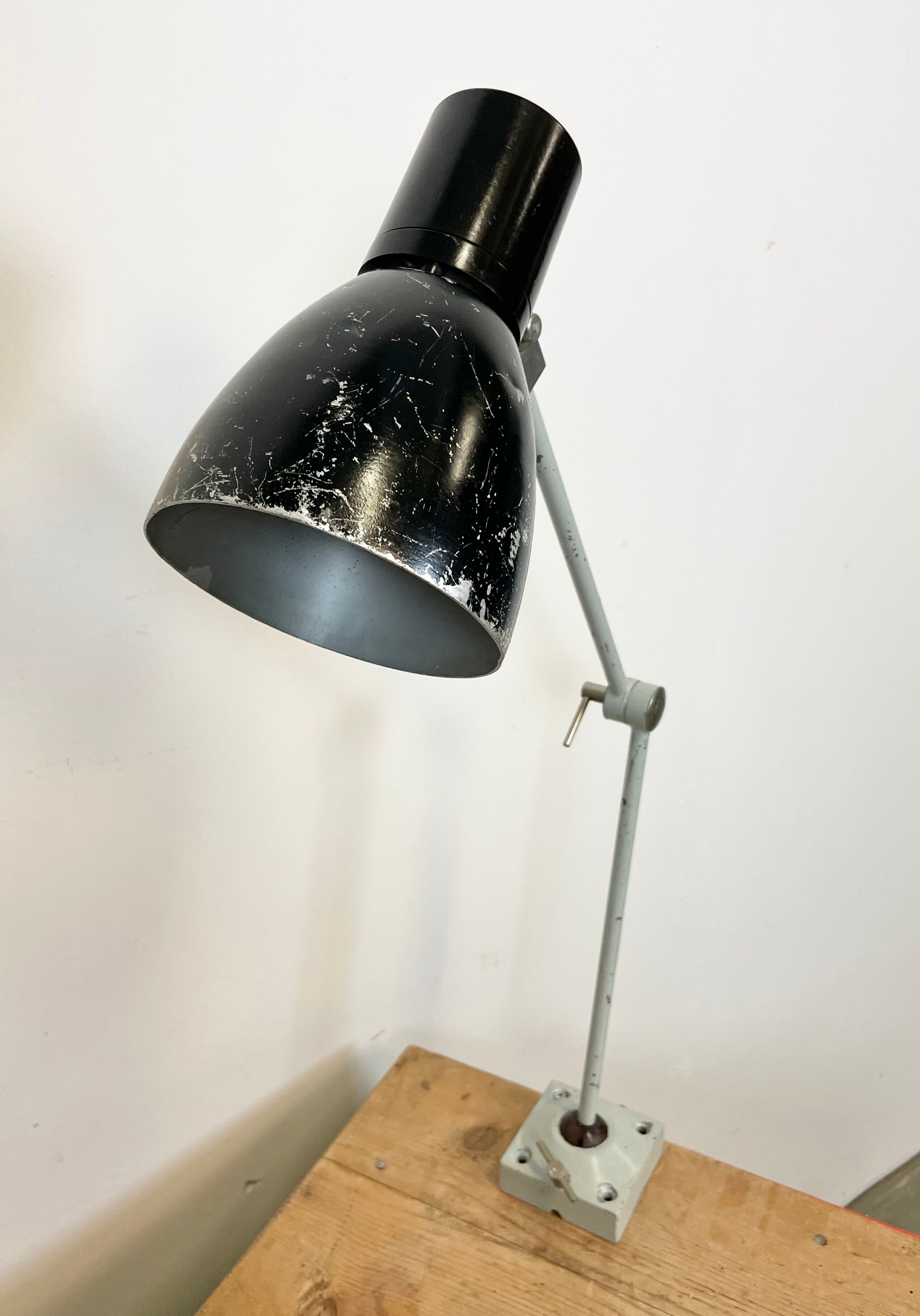 Black Industrial Table Lamp from Elektrosvit, 1970