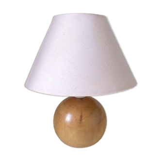 Lampe boule en noyer