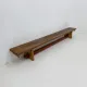 Vintage solid wooden school bench, 1970s