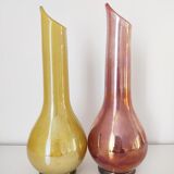 Set of two Murano glass vases