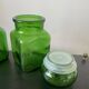Set of 2 Ariel glass jars