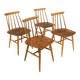 Set of 4 teak "Fanett" chairs by Ilmari Tapiovaara, Sweden, 1960