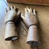 Articulated wooden hands