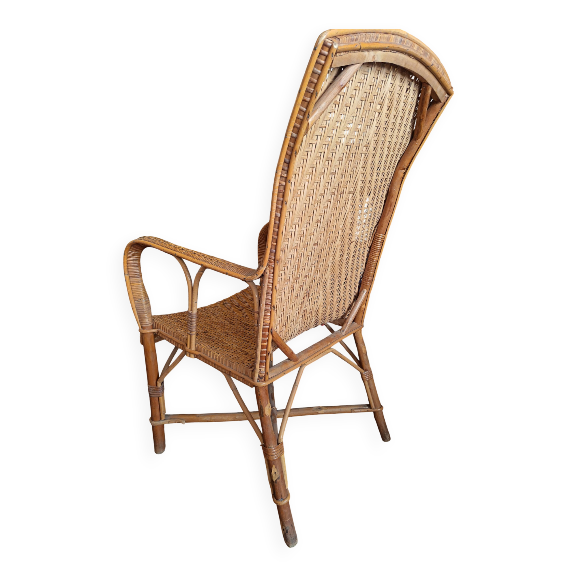 Vintage rattan armchair
