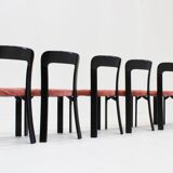 Vintage Bruno Rey dining chairs for Dietiker Switzerland 1970s, set of 6