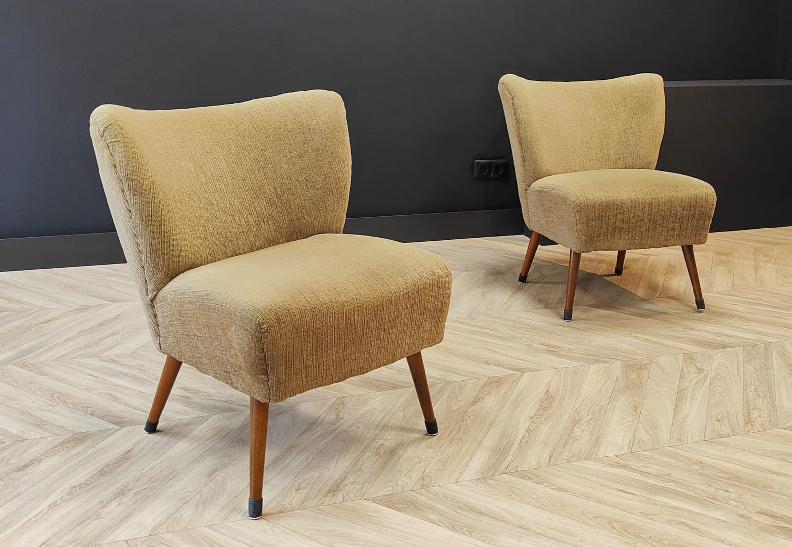Two Mid Century cocktail chairs | Vintage - set of 2 armchairs