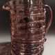 Orangeade set, pitcher, six glasses, purple glass, 70s