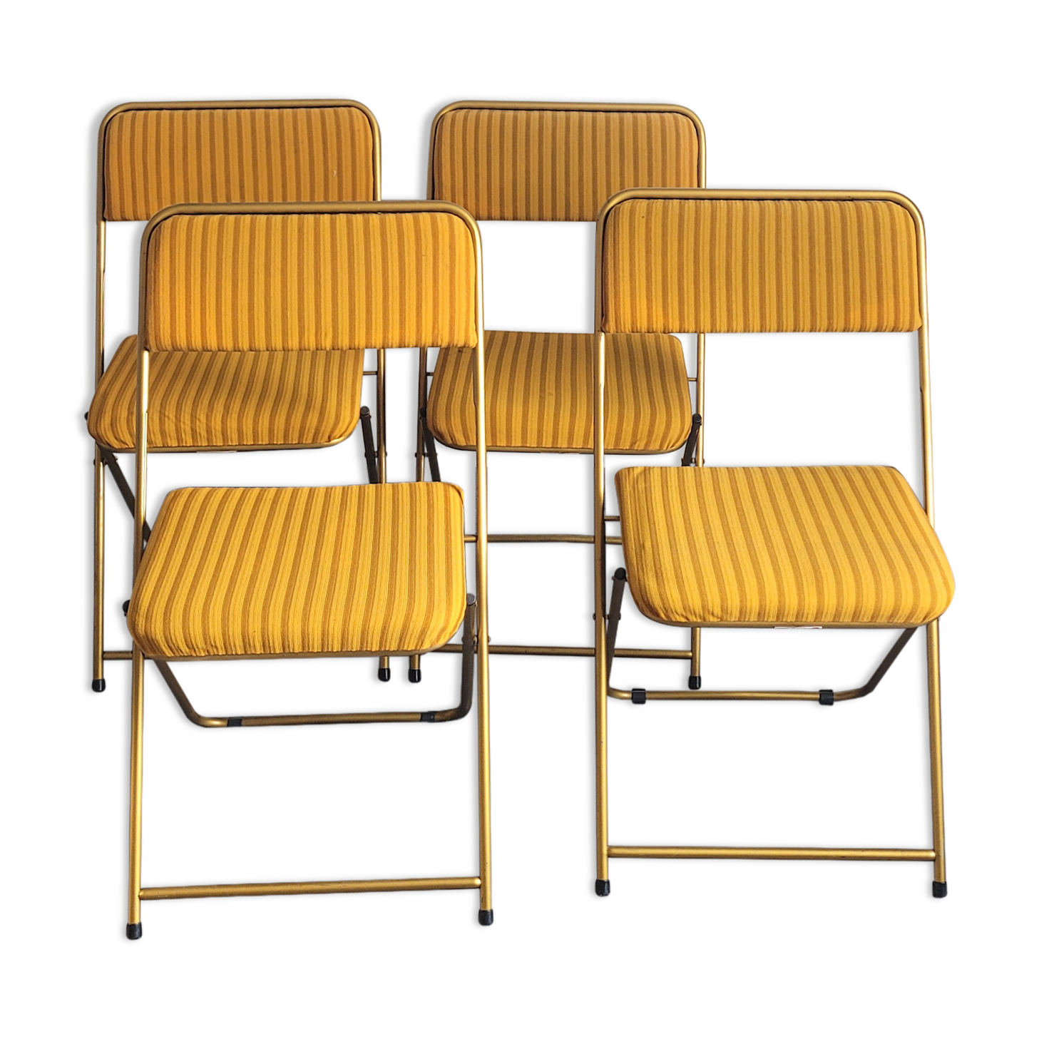 4 vintage Lafuma folding chairs