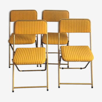4 chaises pliantes vintage Lafuma