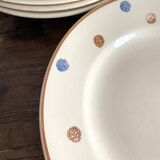 Assiettes plates  anciennes  à pois Sarreguemines