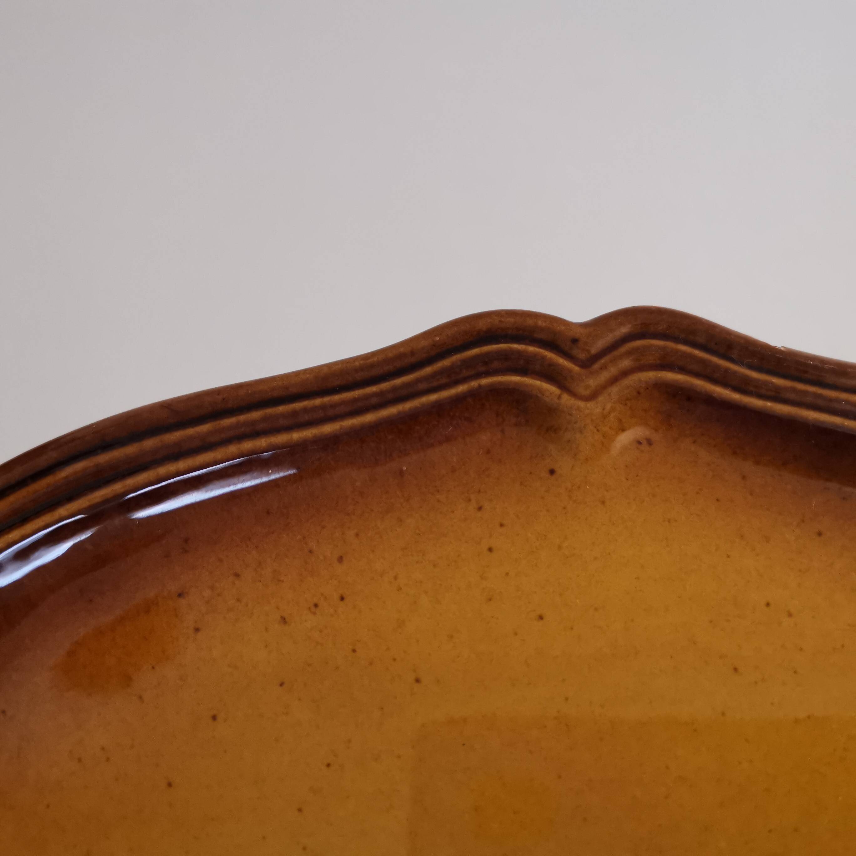 Glazed ceramic serving dish Creation A. Ferlay Vallauris